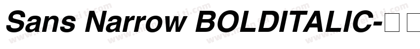 Sans Narrow BOLDITALIC字体转换